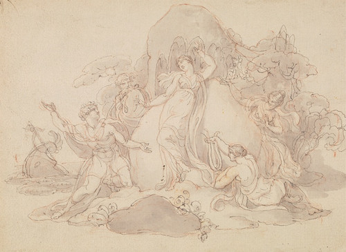 Digital Print - Telemachus and Mentor Landing on the Island of Calypso. by Edward Francis Burney