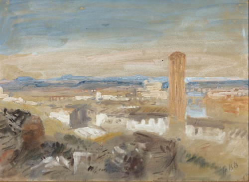 Digital Print - A Campanile among Ruins by Hercules Brabazon Brabazon