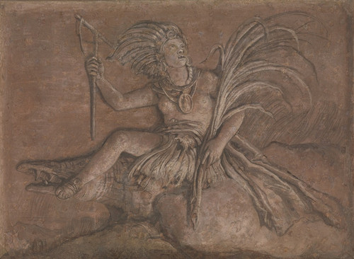 Digital Print - Allegorical Figure Representing America by Giovanni Domenico Tiepolo