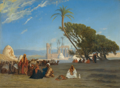 Digital Print - HalteDans Le Dsert by Charles Thodore Frre
