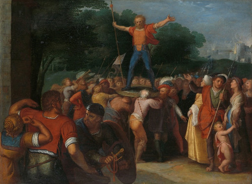 Digital Print - Brinno Raised upon the Shield by Otto van Veen