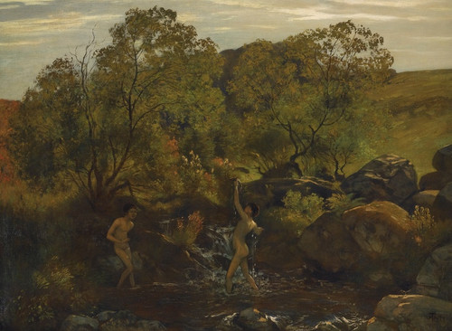 Digital Print - Badende Jnglinge (Bathing Boys) by Hans Thoma