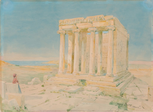 Digital Print - Temple of Nike Apteros by Henry Bacon