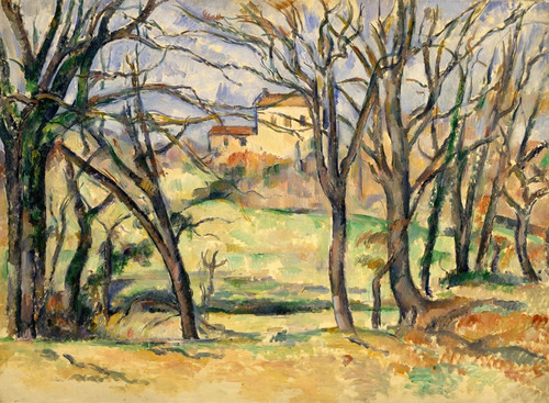 Digital Print - Trees and Houses Near the Jas de Bouffan by Paul Czanne