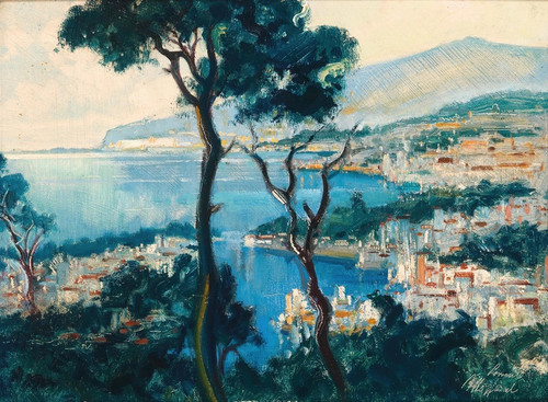 Digital Print - A View of the Coast of Sorrento by Otto Hamel Digital Print - A View of the Coast of Sorrento by Otto Hamel