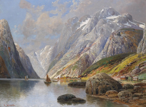 Digital Print - (Holmstedt) Fjordlandschaft by Karl Kaufmann