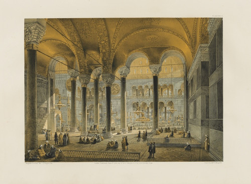Digital Print - Aya Sofia, Constantinople; as recently restored by order of H. M. the sultan Abdul-Medjid Pl.06 by Gaspare Fossati
