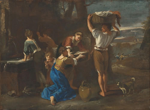 Digital Print - Washerwomen at the well by Michelangelo Cerquozzi