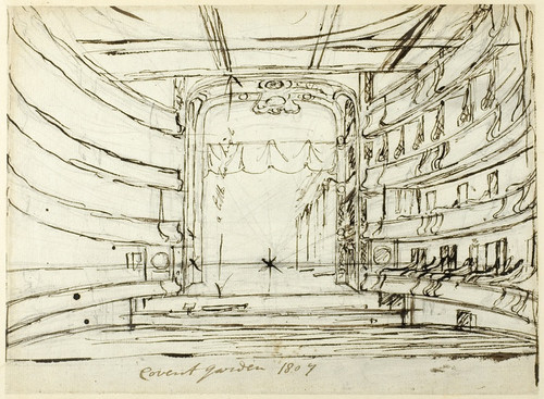 Digital Print - Study for Covent Garden Theatre, from Microcosm of London by Augustus Charles Pugin