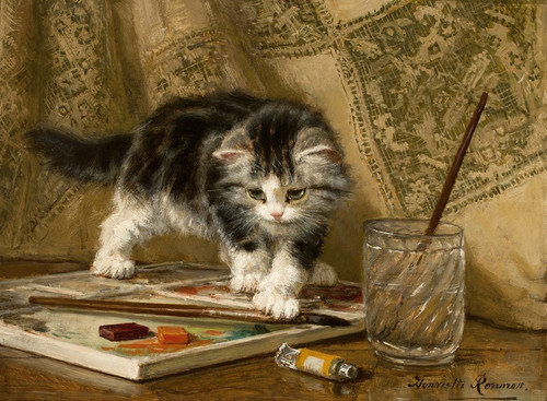 Digital Print - The Young Artist by Henritte Ronner-Knip