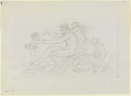 Digital Print - Herakles, mit seinen Kindern scherzend by Moritz von Schwind