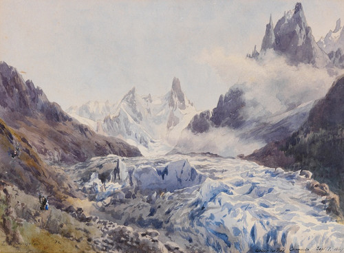Digital Print - Glacier des Bois, Chamonix by Edward Theodore Compton