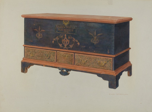 Digital Print - Pa. German Chest by Carl Strehlau