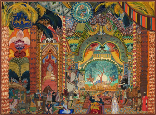 Digital Print - Set Design for the Ballet 'The Firebird' by Vladimir Pleshakov