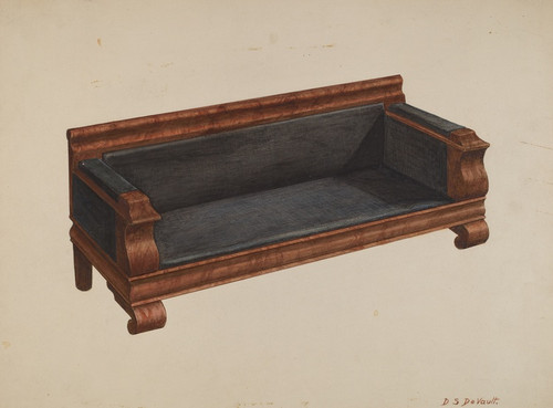 Digital Print - Child's Settee by David S. De Vault