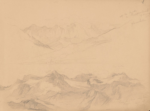 Digital Print - Sketches of alpine ranges in Switzerland by Jzef Simmler Digital Print - Sketches of alpine ranges in Switzerland by Jzef Simmler