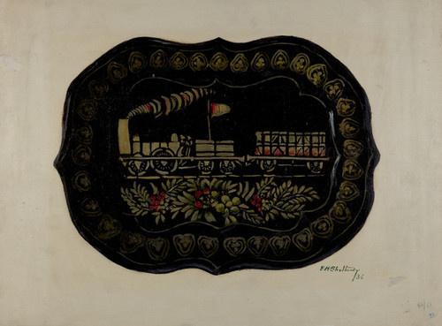 Digital Print - Toleware Tin Tray by Eugene Shellady Digital Print - Toleware Tin Tray by Eugene Shellady