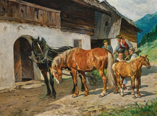 Digital Print - Lungauer Gespann by Julius von Blaas