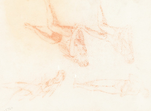 Digital Print - Studies for 'The Wise and Foolish Virgins' (recto) II by William Blake Richmond