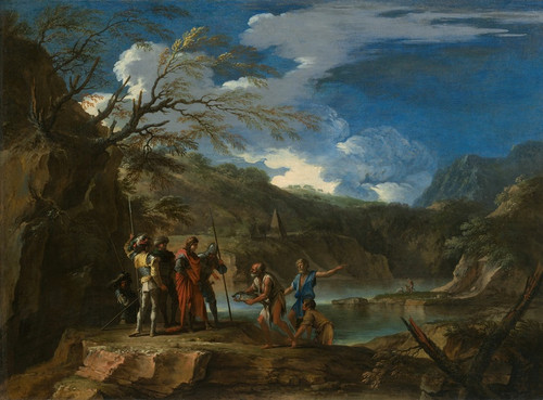 Digital Print - Polycrates and the Fisherman by Salvator Rosa