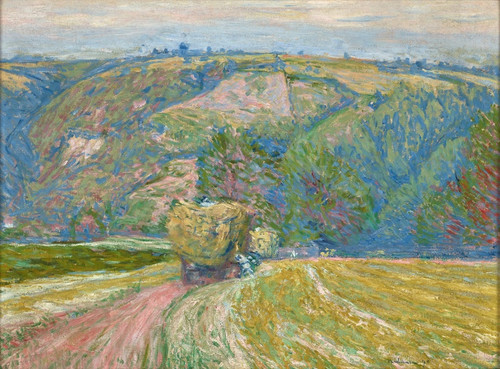 Digital Print - Cart with Hay by Jzef Pankiewicz