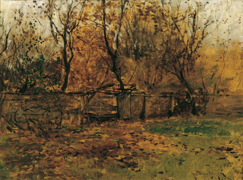 Digital Print - Der Garten des Malers Franz von Lenbach in Mnchen by August von Pettenkofen