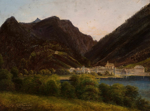 Digital Print - View of the city in the valley by Jan Nepomucen Glowacki