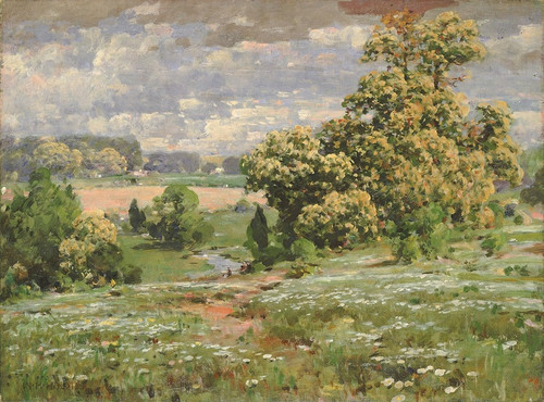 Digital Print - Chestnut Trees InBloom by William Henry Holmes