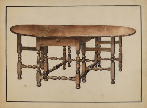Digital Print - Gate-leg Table by Fletcher Hanks