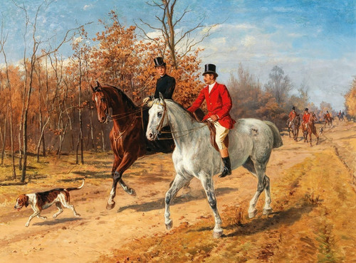 Digital Print - Parforce Hunting by Julius von Blaas