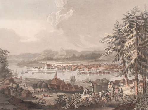 Digital Print - Udsigt over byen Kristiania by Georg Haas