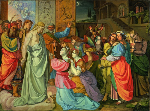Digital Print - The Parable of Wise and Foolish Virgins (unfinished) by Peter von Cornelius