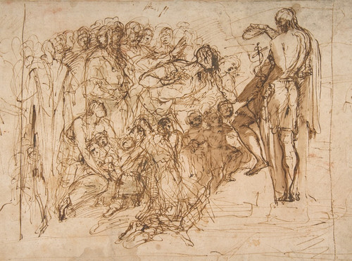 Digital Print - Saint John the Baptist Baptizing the Multitude by Pellegrino Tibaldi