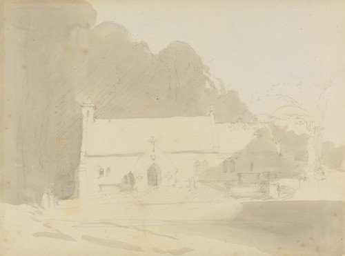 Digital Print - A Country Church by David Roberts