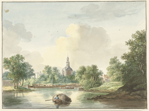 Digital Print - De Hogerwoerdse Poort te Leiden vanaf de Singel gezien by Pieter Gerardus van Os