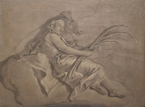 Digital Print - Allegorical Figure Representing Asia by Giovanni Domenico Tiepolo