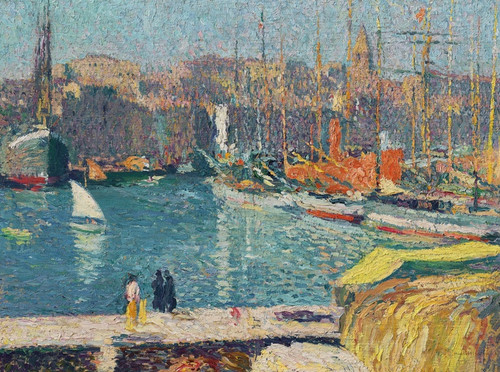 Digital Print - Le vieux port de Marseille by Henri Martin