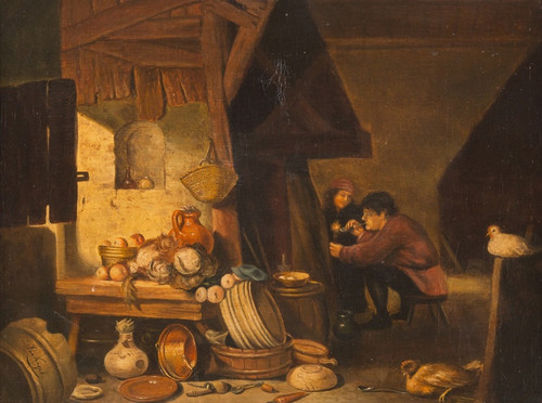 Digital Print - Farmer`s kitchen by Jean-Louis van Kuyck