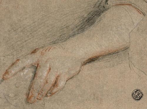 Digital Print - Hand Pointing and Forearm by Antoine Coypel