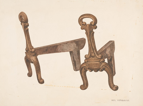 Digital Print - Andiron or Fire Dog by Paul Poffinbarger