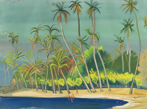 Digital Print - The Blue Bay, Brazil by Boris Grigoriev
