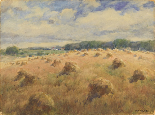 Digital Print - Maryland Wheat Fields by William Henry Holmes