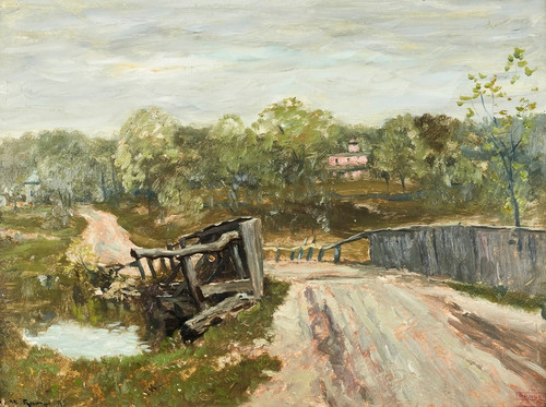 Digital Print - The Stone Fence by Henry Ward Ranger