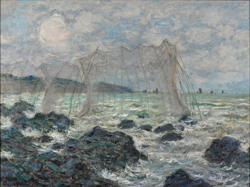 Digital Print - Fishing nets at Pourville by Claude Monet