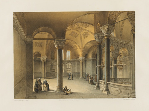 Digital Print - Aya Sofia, Constantinople; as recently restored by order of H. M. the sultan Abdul-Medjid Pl.14 by Gaspare Fossati