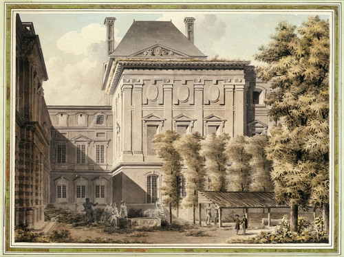 Digital Print - Vue de la faade ddoublant la faade de Le Vau au Louvre, ct du jardin de l'Infante by Louis-Pierre Baltard