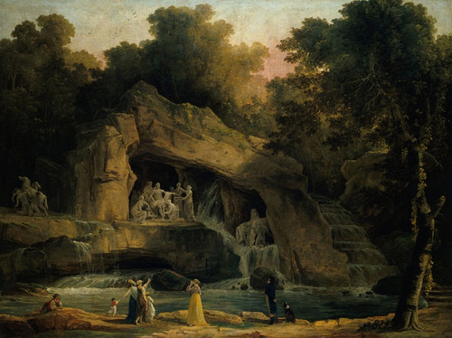 Digital Print - The Baths Of Apollo In Versailles by Hubert Robert