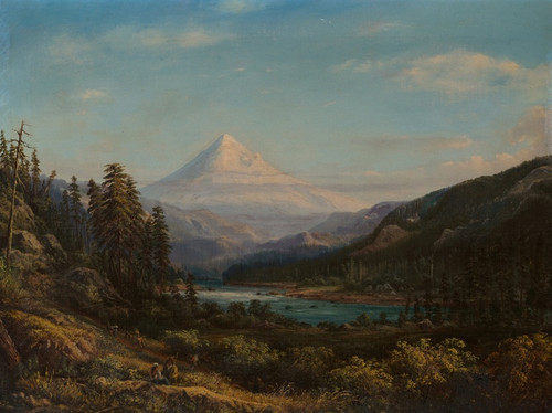 Digital Print - Mount Hood from the Banks of Little Sandy River by William Keith