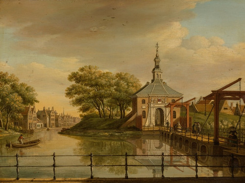 Digital Print - View of the Zijlpoort, Leiden by Paulus Constantijn la Fargue