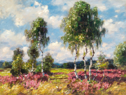 Digital Print - Birches in a heath landscape, Viktring (Carinthia) by Alexander Koester